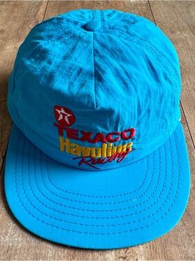 Vintage 90’s Texaco Havoline Racing Texaco Nylon Blue Snapback Clark Hat